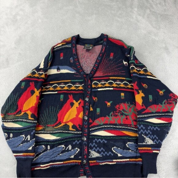 Vintage Coogi Mens Large Pure New Wool Australia 3D Kangaroo - Picture 3 of 9
